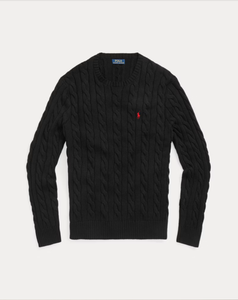 Baumwollpullover mit Zopfmuster Ralph Lauren