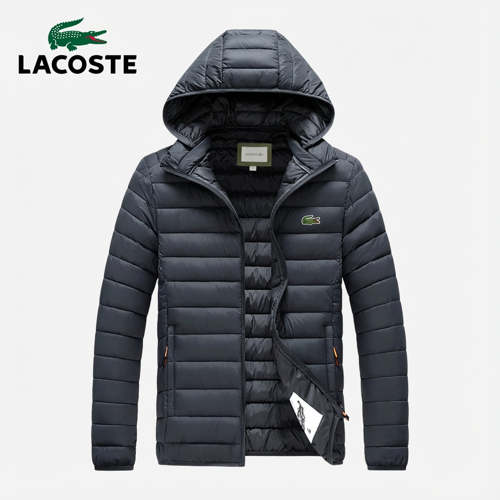 Lacoste Premium Thermo-Steppjacke mit Kapuze
